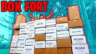 GIANT Cardboard BOX Fort [upl. by Daryle]