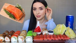 МОЯ ПЕРВАЯ РАБОТА 💕 MUKBANG Суши 🍣 Роллы AE 🩷 [upl. by Enninaej]