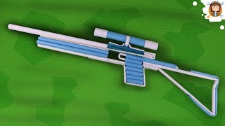 How To Make a Paper Sniper Rifle that Shoots [upl. by Miof Mela]