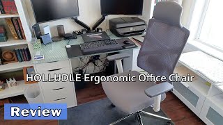 HOLLUDLE Ergonomic Office Chair  Assembly amp Review [upl. by Gerg926]