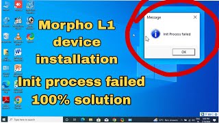 Morpho L1 device installation init process failed error solved [upl. by Maharva]