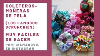 COLETEROS  SCRUNCHIES  MOÑERAS DE TELA TUTORIAL PASO A PASO POR VILMA AMARO [upl. by Llehsyt]