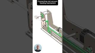 Connecting rod vacuum feeding mechanism cad machine mechanical 3dprinting engineering [upl. by Adlemi]