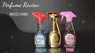 รีวิว เปรียบเทียบน้ำหอม MOSCHINO FRESH GOLD PINK COUTURE น้ำยาเช็ดกระจกสุดสดชื่น [upl. by Airetahs]