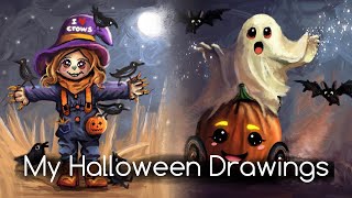 Halloween Drawings [upl. by Natam]