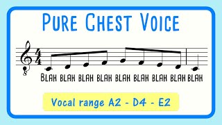 Pure Chest Voice Vocal Exercise Blah Blah  MALE  How to Strengthen Low Notes [upl. by Layney]