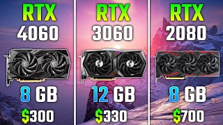 RTX 4060 vs RTX 3060 vs RTX 2080  Test in 7 Games [upl. by Antsirhc890]