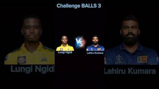 Lungi Ngidi vs Lahiru Kumara bolling challenge BALLS 3 [upl. by Aiak]