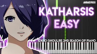 Katharsis  Tokyo Ghoulre 2nd Season OPsynthesia piano tutorialEASY [upl. by Asinla699]