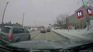 Close Call Chemin Chambly Longueuil 16 Janvier 2024 [upl. by Attekram]