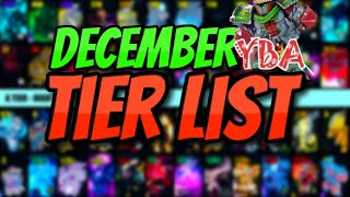 YBA NEW OFFICIAL YBA DECEMBER SKIN TRADING TIER LIST DECEMBER 25 2023 CHRISTMAS [upl. by Enillebyam]