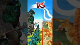 Animal World epic battle Dinosaur Buffalo Hippopotamus Tiger short 3danimals cartoon [upl. by Eidnew304]