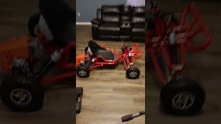 63cc go kart worlds smallest fun family atv 2stroke engine kids [upl. by Yrebmik]