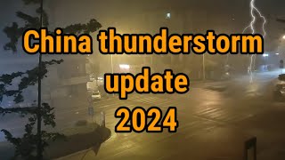 China thunderstorm update 2024 Heavy rain with strong wind hit Sichuan [upl. by Bauske]