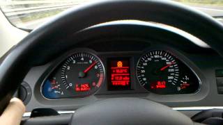 Audi A6 C6 4F 42 V8 auf Autobahn 250 kmh dann kam die Abfahrt [upl. by Maidy]