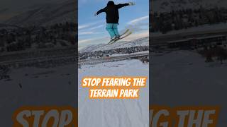 Nervous about the terrain park Watch this skiing snowboarding [upl. by Irrac]