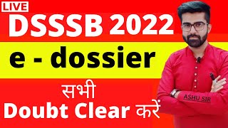 DSSSB e dossier Process amp How to fill DSSSB E Dossier  affiliation certificate  NCTE Admit card [upl. by Henryson]