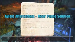 ESO Gold Road  Ayleid Altercation Floor Puzzle Solution [upl. by Anselmi156]