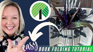 📚How to Make a Folded Book Vase amp Upcycled Book Art Flower Vase Ideas [upl. by Ecirtaeb761]