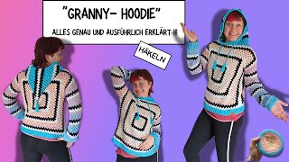 20 quotGranny  Hoodie häkeln  Anfängertauglichquot 😁 häkeln [upl. by Bilat]