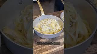 Recette Fettuccine aux œufs crème de parmesan et Parme partie 34 food [upl. by Aral]