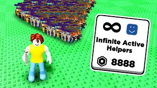 Unlocking The INFINITE HELPER UPGRADE in roblox building simulator [upl. by Magena]