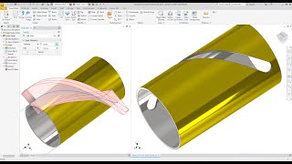 Autodesk inventor Swept Cut with Solid Profile Exercise 55 [upl. by Nolitta]