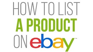 How to create listing on eBay  2017 [upl. by Yotal]