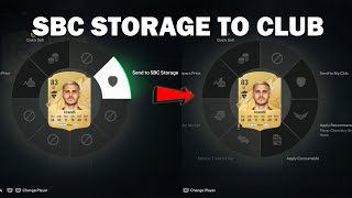 How To Send SBC Storage Players To Club EA FC25  How to Get Players Out of SBC Storage [upl. by Enirahtac]