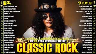 Classic Rock Songs 70s 80s 90s Full Album  Nirvana Led Zeppelin Bon Jovi Aerosmith U2ACDC GNR [upl. by Suckow13]