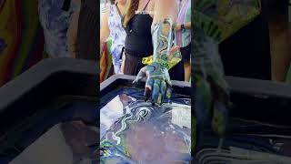 Randis Body Marbling Paint Dip at Beach It Festival [upl. by Magan297]