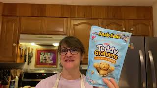 IS IT HEALTHY KIDS MINI TEDDY GRAHAMSfood snacks crackers kidsnacks [upl. by Nowujalo]