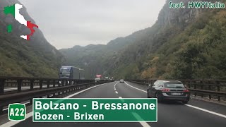 Italy I A22 BolzanoBozen  BressanoneBrixen wHWYitalia [upl. by Prudence923]