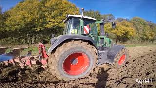 Semis de Blé amp Labour 2017 Fendt 818 amp Amazone 4m  Fendt 820 amp Charrue Demblon 6 corps [upl. by Anahpets]