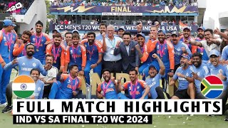 India vs South Africa ICC T20 World Cup 2024 Final Match Highlights  IND vs SA Highlights [upl. by Nilecoj]