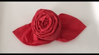 DIY How to Fold a Napkin Into a Rose Napkin Folding MadeByFate 171 [upl. by Oona765]