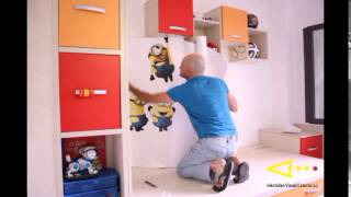 Decoración con vinilo de una habitación infantil personalizada [upl. by Ddej]