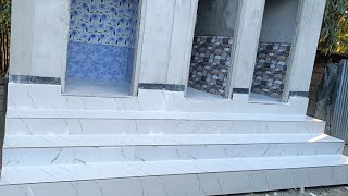 stairs tiles fitting  stainless tiles fitting [upl. by Ycul255]