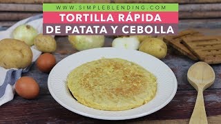 TORTILLA RÁPIDA DE PATATA Y CEBOLLA  La tortilla de patata más saludable  Baja en calorías [upl. by Ynabe93]