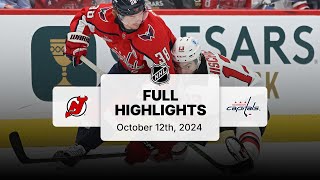 Devils at Capitals  October 12 2024  NHL Full Game Highlights [upl. by Ariaes]