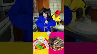 Ice cream challenge Chocolate vs strawberry cake Shorts [upl. by Isyak]