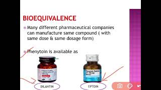 Bioequivalence of Drugs  Pharmacology Phenytoin [upl. by Lezned]