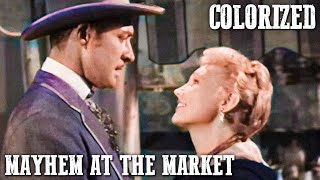 Yancy Derringer  Mayhem at the Market  EP16  COLORIZED  Classic Western Series [upl. by Ettenyl247]