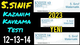 5SINIF MATEMATİK KAZANIM KAVRAMA TESTİ 121314 2023 YENİ  ONDALIK GÖSTERİM [upl. by Dodwell]