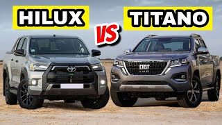 EMBATE DO ANO Nova FIAT TITANO vs TOYOTA HILUX Qual a MELHOR Picape Brasileira [upl. by Dott]