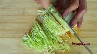 Easy way to prepare Cabbage saladVitkålssalladKinilaw na repolyoAMSR [upl. by Omland]