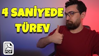 4 Saniyede Türev  Konu Tekrarı PDF Açıklamalarda [upl. by Orual444]