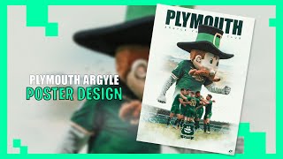 Creating a Sports Design Poster  Photoshop Time Lapse plymouthargyle [upl. by Adolfo]