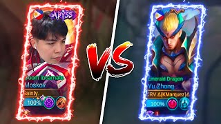 Moskov ni Sainty Vs Top 1 Yu zhong Sa Mobile Legends  1 Vs 1   Mobile Legends [upl. by Elynad]