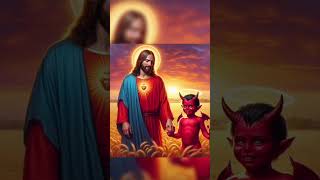 God vs Devil jesuschrist christianmotivation bible jesus shortsfeed [upl. by Eahcim]